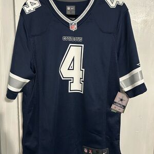Nike Navy and Silver Cowboys Jersey